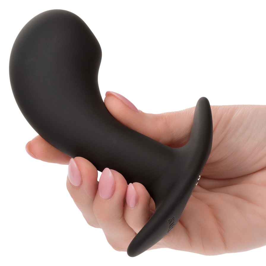 Experience intensified pleasure with the Rock Bottom Curved ... CEN - Rock Bottom Curved Vibro Plug - Black photo-2