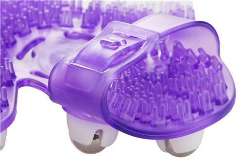 Simple & True - Roller Ball Massage Glove - Purple photo
