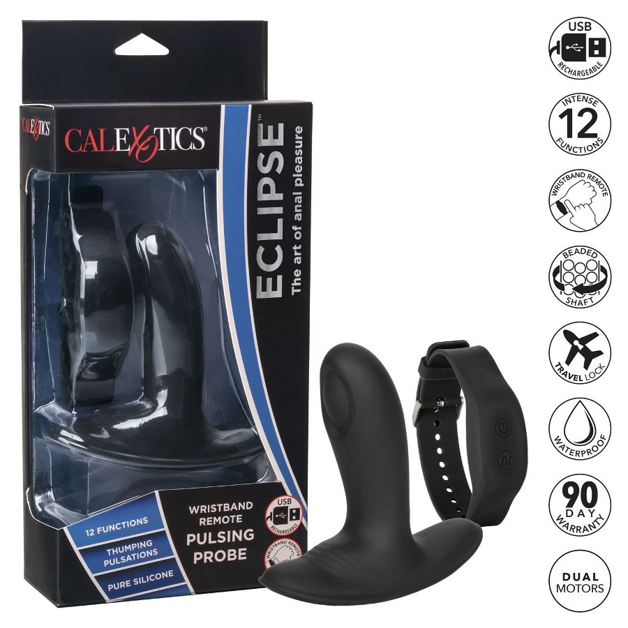 The Eclipse Wristband Remote Pulsing Probe is a sensual sili... CEN - Eclipse Wristband Remote Pulsing Probe - Black photo-13