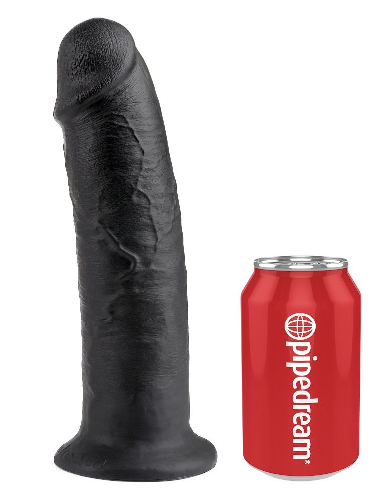 Do you want your first dildo to look and feel just like the ... King Cock - Cock 10″ - Black photo-6