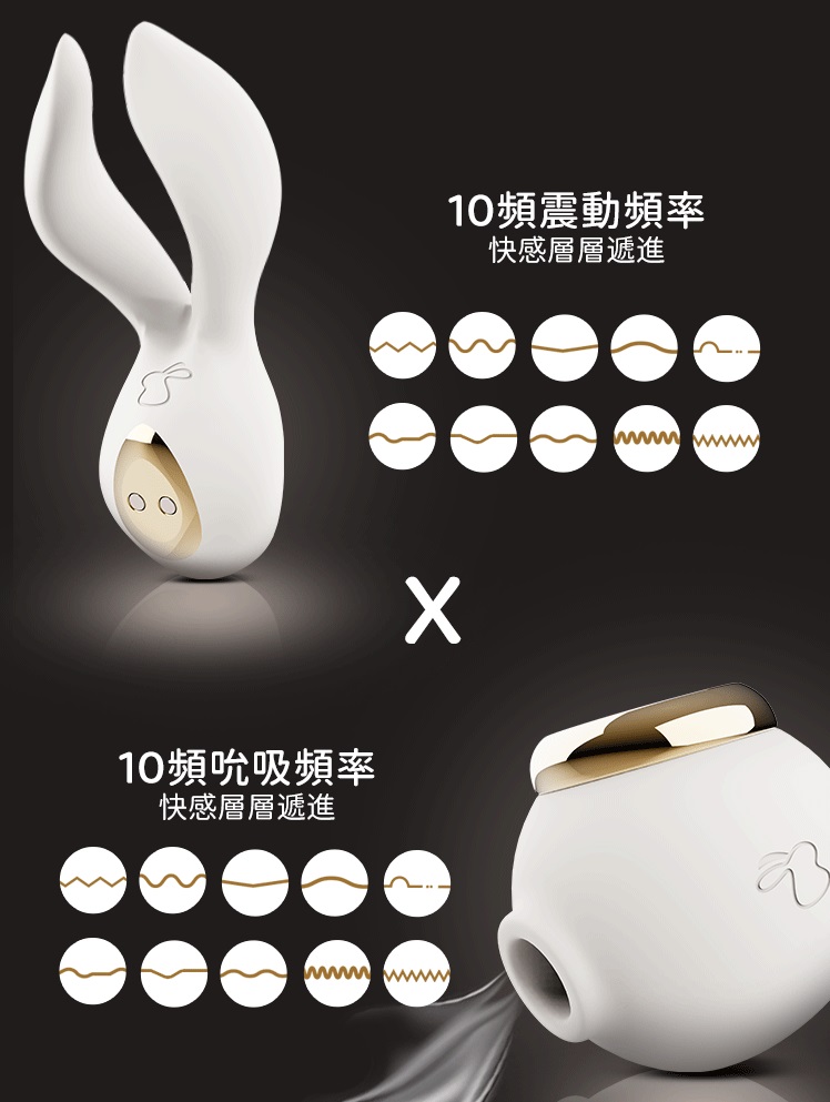 發掘全新享受的機會,體驗這款Erocome兔子造型吸吮震動多用途按摩器。這款產品結合了獨特的兔子設計,具備獨立的... Erocome - Lep 兔子造型吸吮震動多用途按摩器 - 白色 照片-4