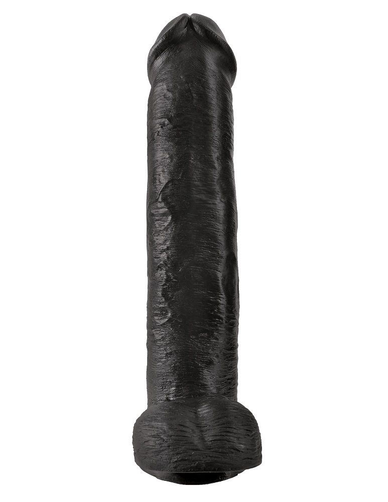 Do you want your first dildo to look and feel just like the ... King Cock - Cock 15″ With Balls - Black photo-4