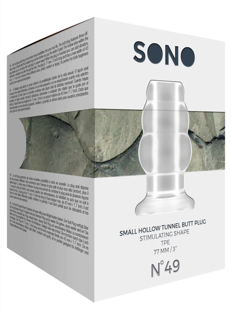 This butt plug will bring some whole new possibilities into ... Sono - #49 Hollow Tunnel Butt Plug S - Clear photo-4