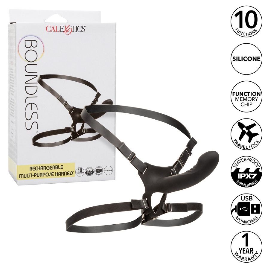 CEN - Boundless 多用途束帶連震動假陽具 - 黑色 CEN - Boundless 多用途束帶連震動假陽具 - 黑色 照片-10