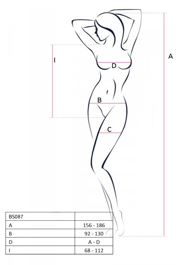 Sexy bodystocking that perfectly fits the figure, emphasizin... Passion - Teddy BS087 - Black photo-7