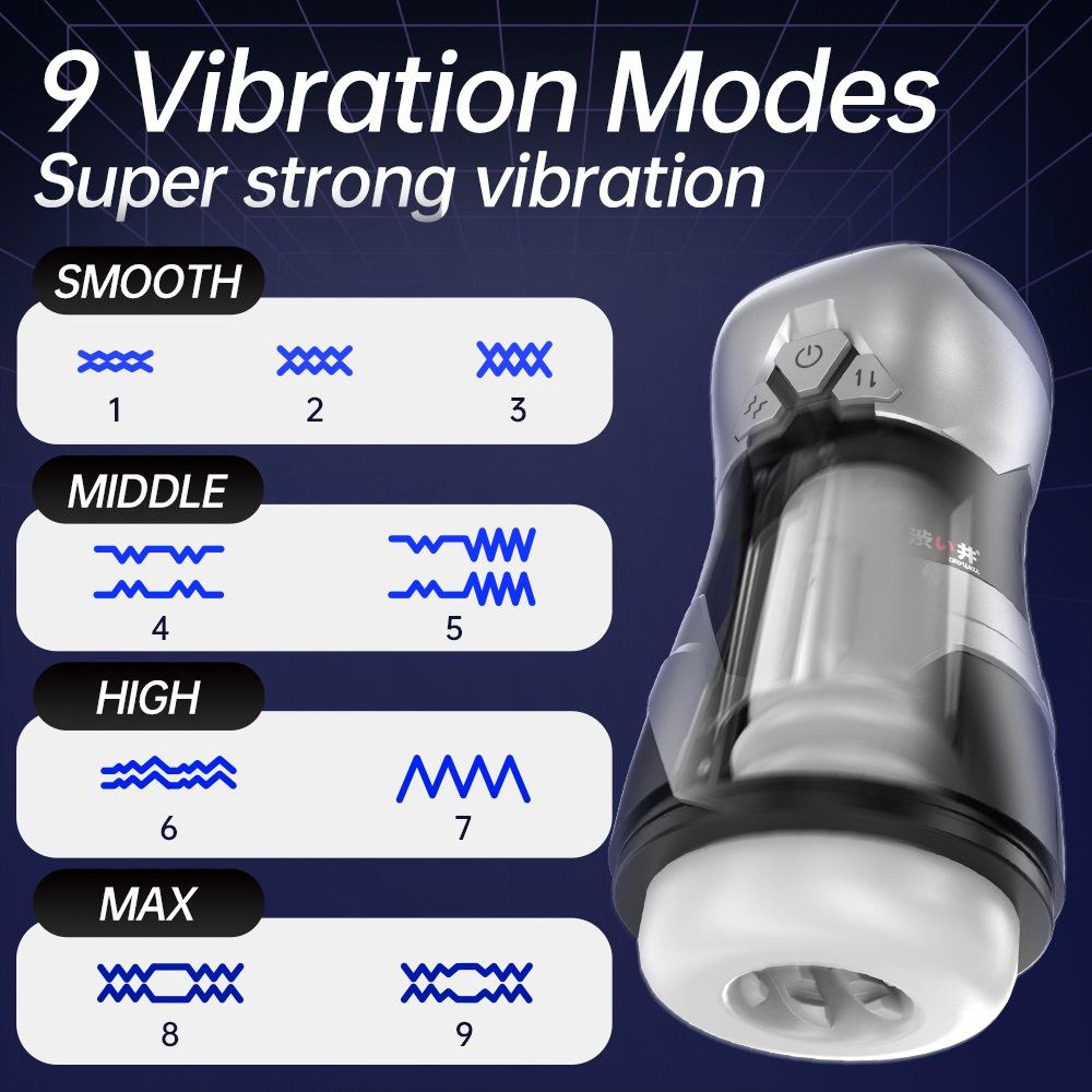 9 Vibrating modes
3 Thrusting modes
Super powerful moto
Soft... Drywell - Dva Thrusting Masturbator - Dark Grey photo-5