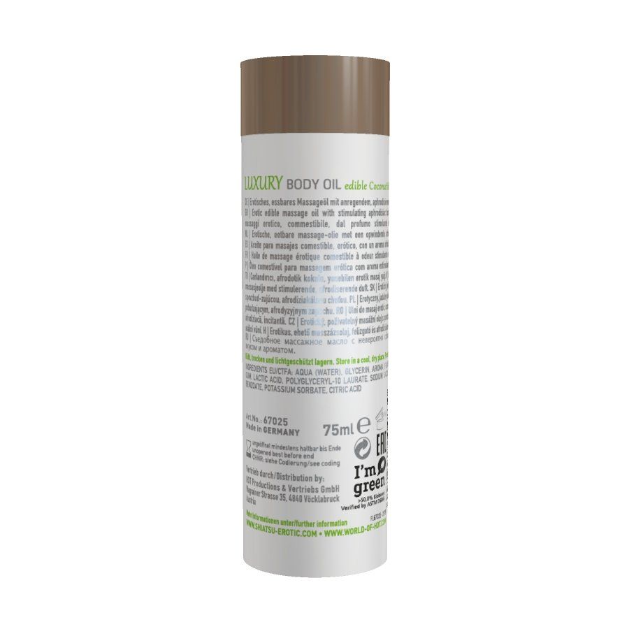 Erotic, edible massage oil with a stimulating, aphrodisiac t... Shiatsu - Body Oil Luxury Coconut & Pineapple - 75ml photo-2