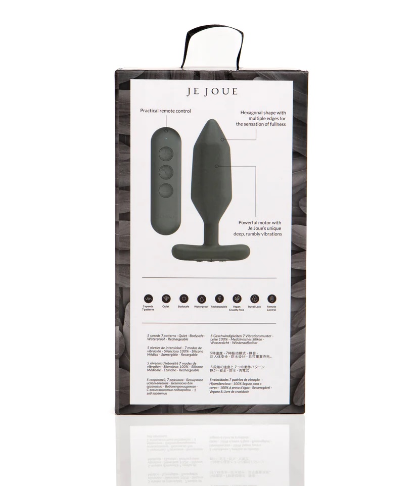The Onyx butt vibrator is designed for its weighted fulfilli... Je Joue - Egon Vibro Butt Plug - Black photo-14