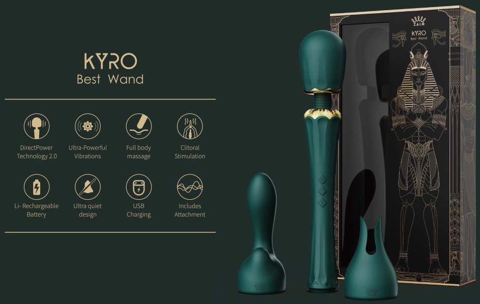 ZALO’s bestselling Legend collection has a new addition — KY... Zalo - Kyro Wand Massager - Obsidian Black photo-15