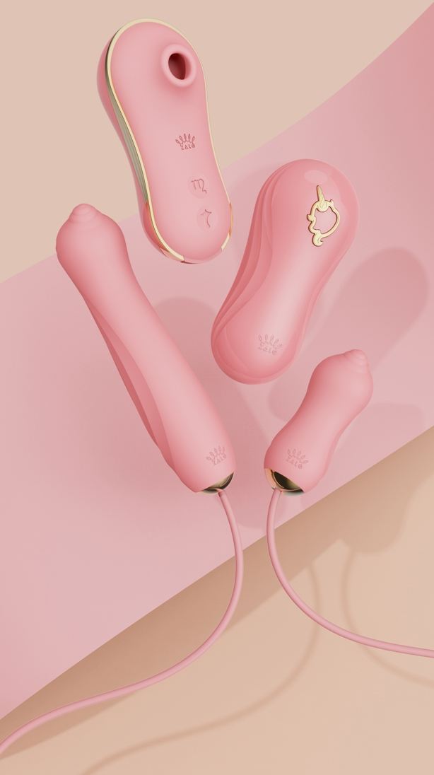 Inspired by unicorns in mythology, they symbolize purity, no... Zalo - Unicorn APP Massager Set - Strawberry Pink photo-3