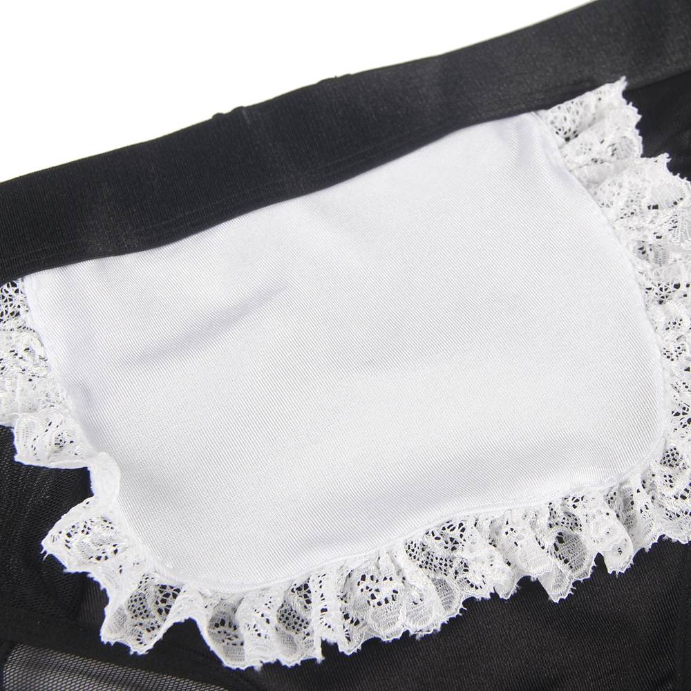 Sexy uniform high-quality maid style cosplay suit
Material&... Ohyeah - Maid Open Bra Set - Black - M photo-7