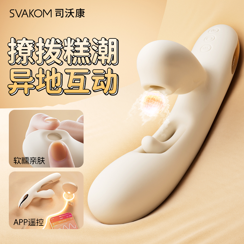 Experience unparalleled pleasure with the Svakom App-Control... SVAKOM - Uneco Teasing APP G-spot Rabbit Vibrator - White photo-6