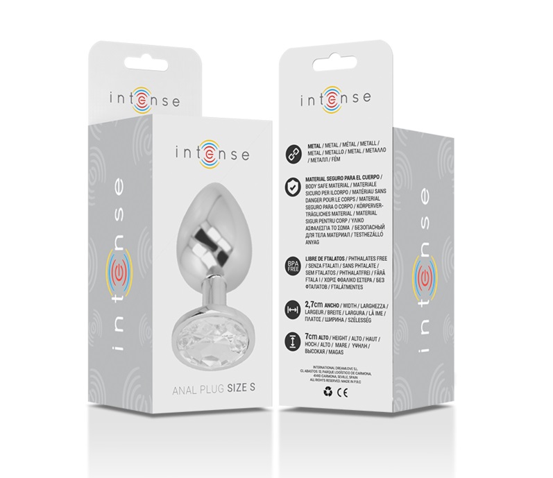 Let your buttocks shine with the anal plug from Intense, dec... Intense - Metal Gem Plug S - Clear photo-7