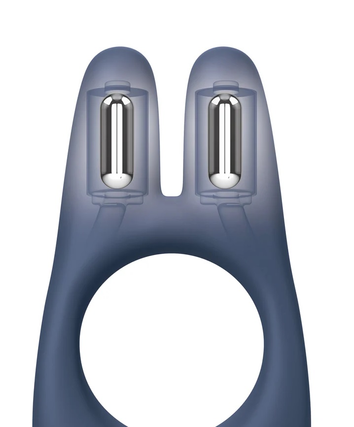 High-tech pleasure meets intuitive design with our vibrating... JimmyJane - Deimos Vibro Ring - Blue photo-2