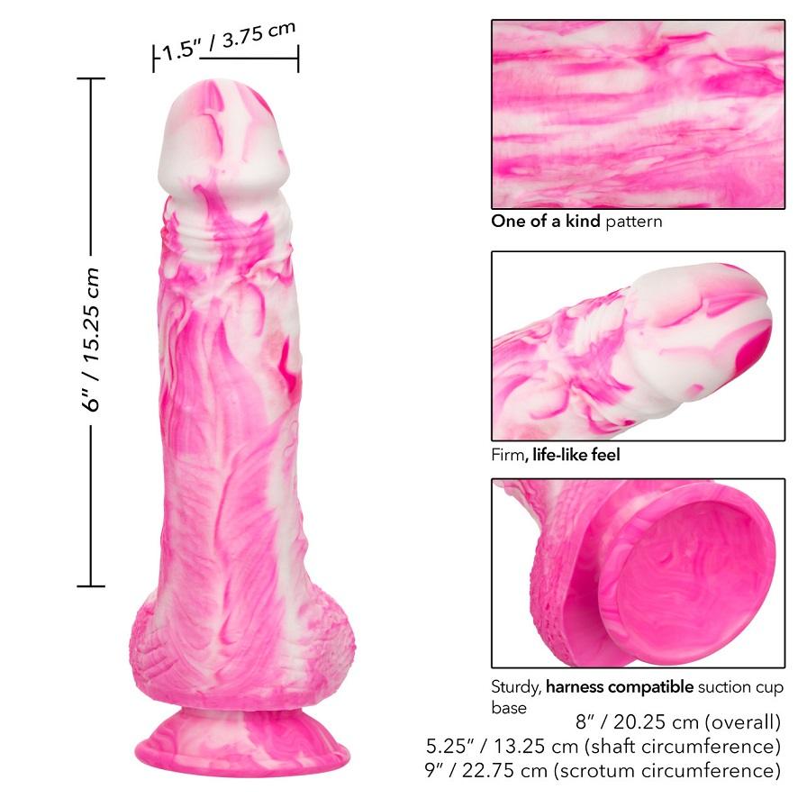Experience the unique pleasure of the Twisted Love Dong. Cra... CEN - 6" Twisted Realistic Dildo - Pink photo-8