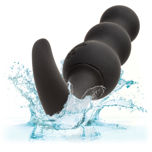 Unleash new depths of pleasure with the Boundless Vibrating ... CEN - Boundless Vibro Beaded Plug - Black photo-5