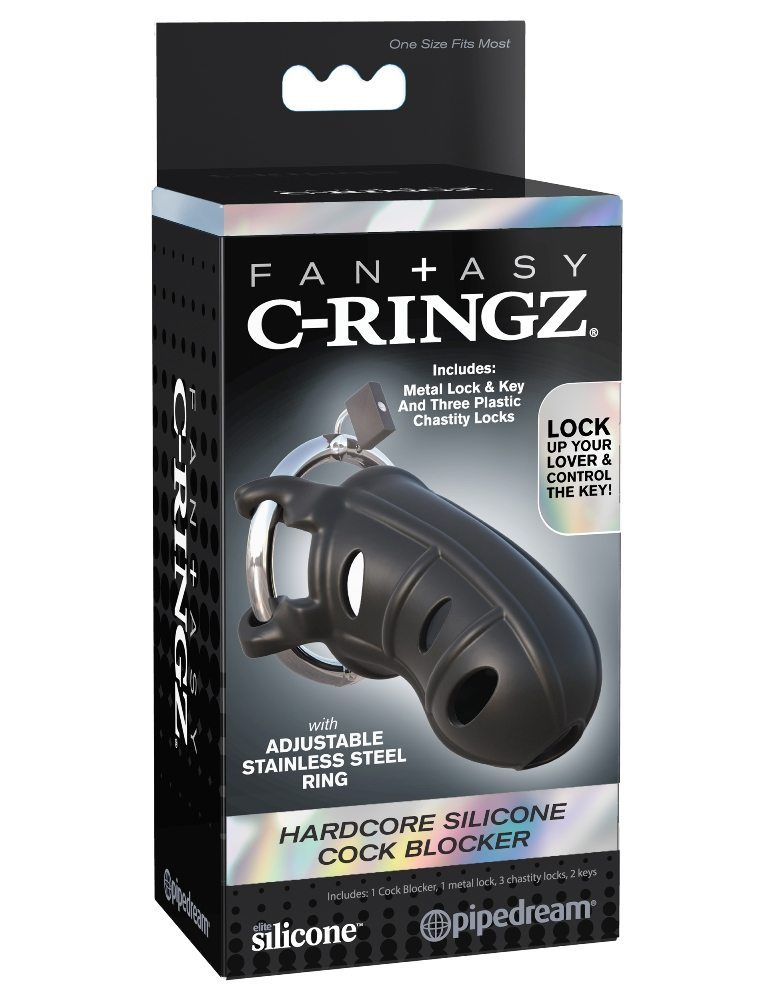 Put your lover on lockdown with the Hardcore Silicone Cock B... Pipedream - Hardcore Silicone Cock Block - Black photo-5
