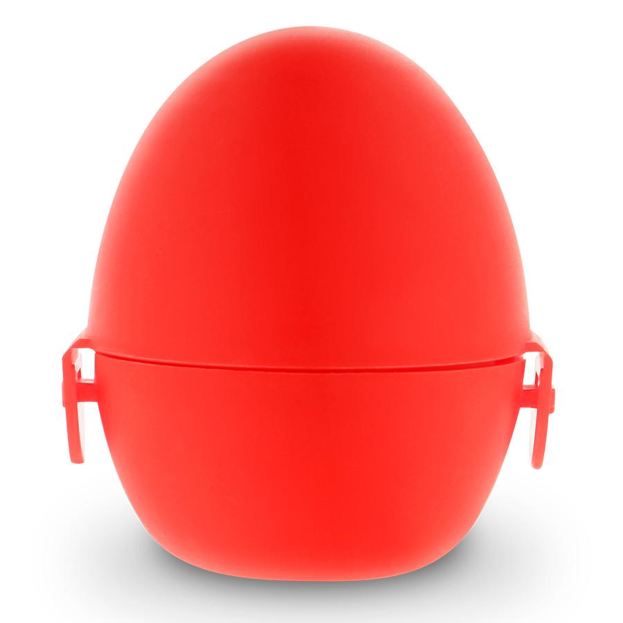 Manufactured with a medical grade elastomer that does not ca... Jamyjob - Egg Masturbator White Version - Red photo-3