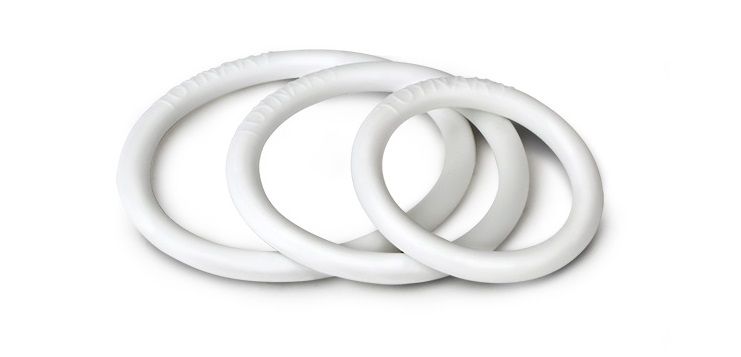 This trio of Toynary cock rings are made of medical grade pu... Toynary - CR01 Normal Cock Rings - White photo-2