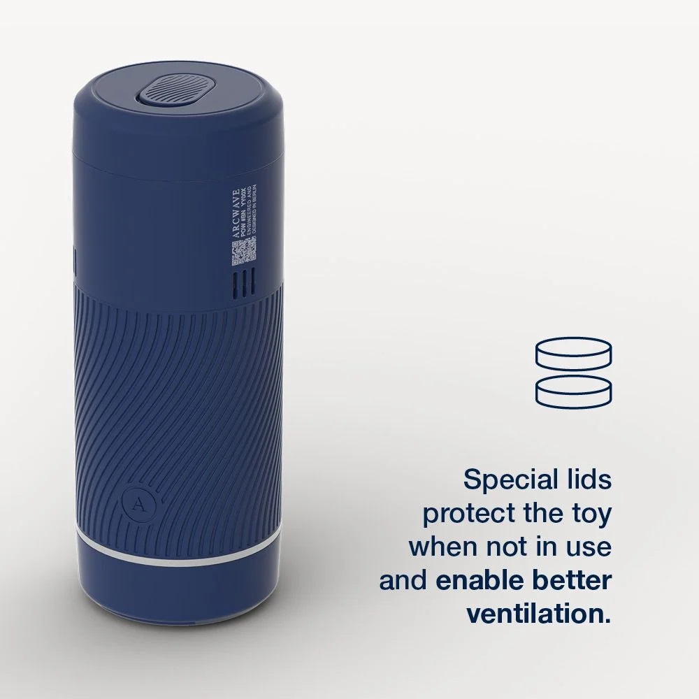 Premium manual stroker with suction control and a smooth sil... Arcwave - Pow Shake IT Up Stroker - Blue photo-9