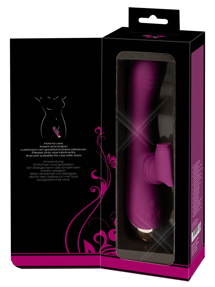 The handy 2 Function Vibrator with Moving Clitoris Tickler f... Javida - Moving 2 Function Vibrator - Purple photo-12