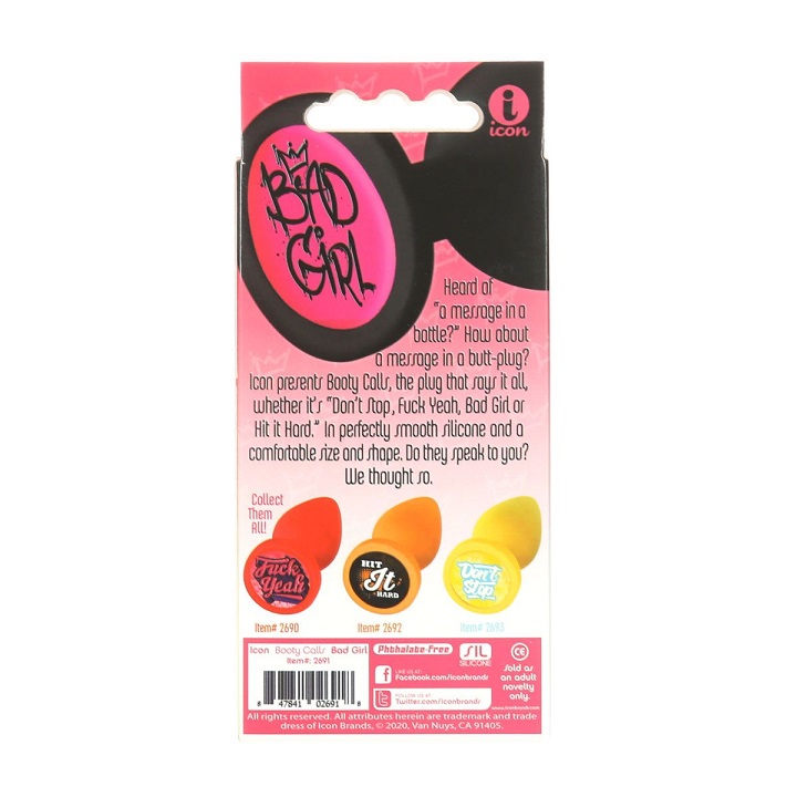 Make your bad girl status known in the bedroom!
Wear your b... Icon Brands - Booty Talk Bad Girl Plug - Black photo-6