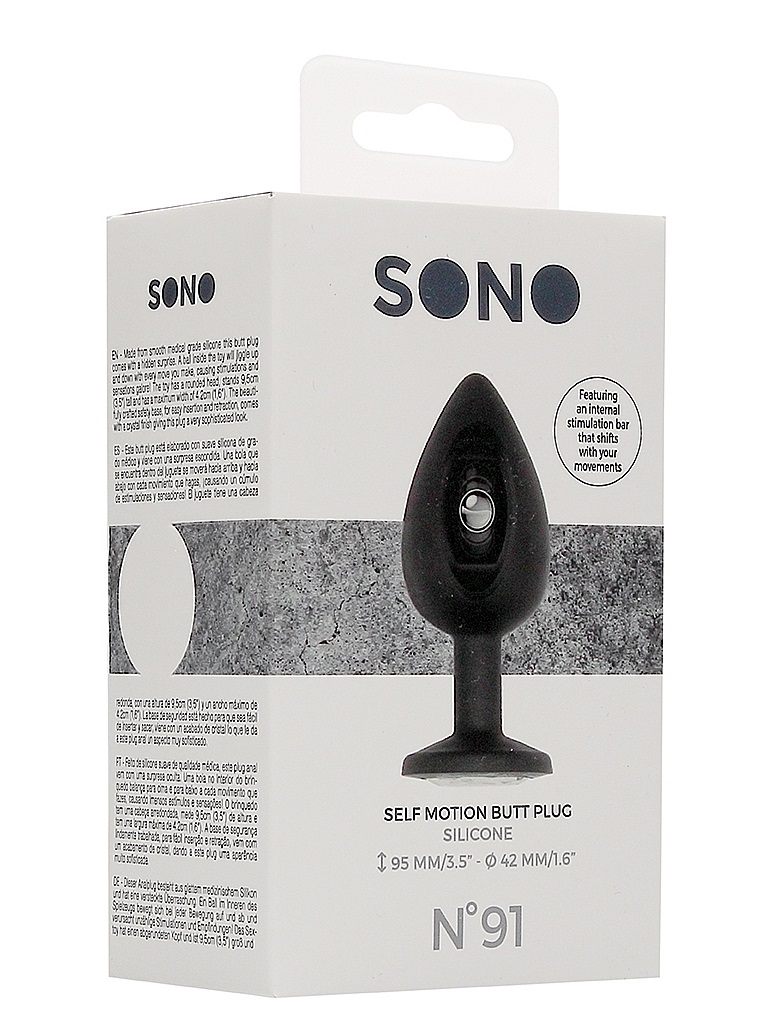Spice up your day with SONO plug and play! Made from smooth ... Sono - #91 Self Motion Butt Plug - Black photo-7