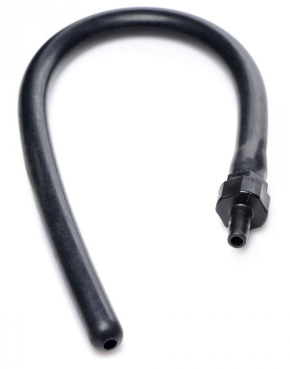 Long, smooth, and flexible for the ultimate deep anal cleans... CleanStream - 20" Silicone Nozzle Enema - Black photo-4