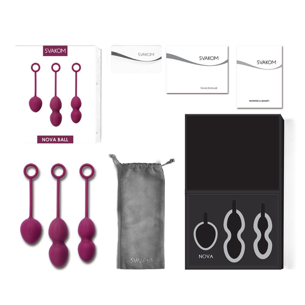 Nova kegel balls are an expertly designed set of three diffe... SVAKOM - Nova Kegel Balls - Violet photo-15