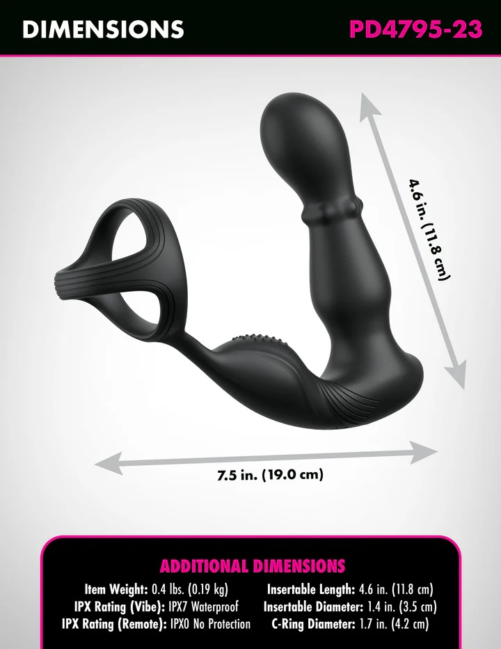 Indulge in the latest innovation in perineum and prostate pl... Pipedream - Ass-gasm Thrusting Prostate Massager - Black photo-4