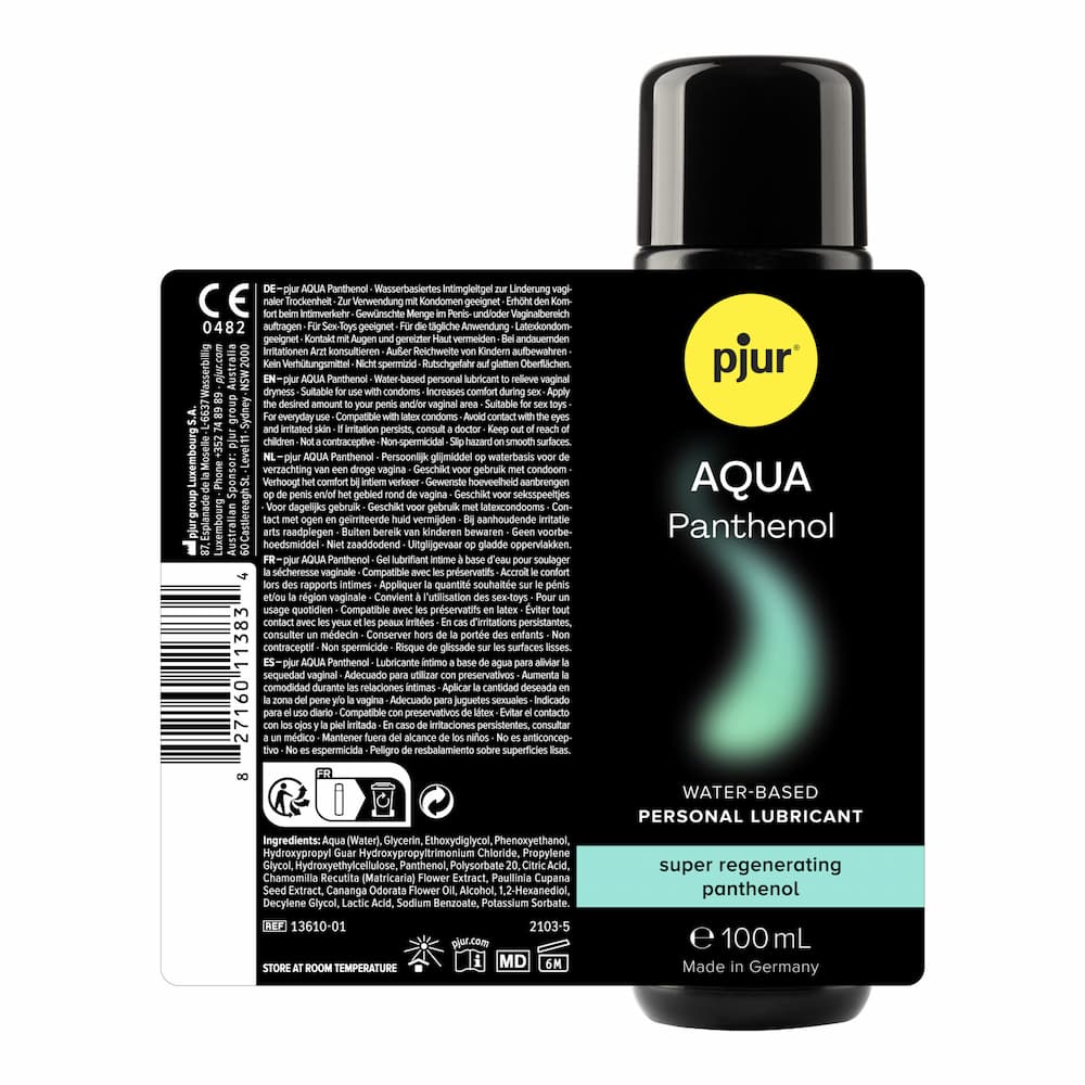 Extra long-lasting lubrication in waterbased formulations. p... Pjur - Aqua Panthenol - 100ml photo-3