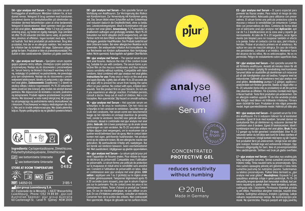 The special serum for comfortable anal intercourse. pjur ana... Pjur - Analyse Me! Anal Comfort Serum - 20ml photo-3