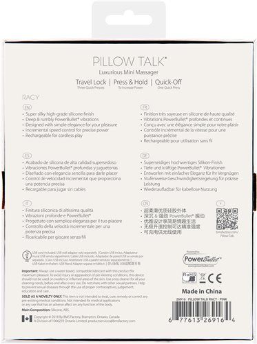 Racy by Pillow Talk offers unbelievable vibrations for exter... Pillow Talk - Racy G-Spot Vibe - Pink photo-9