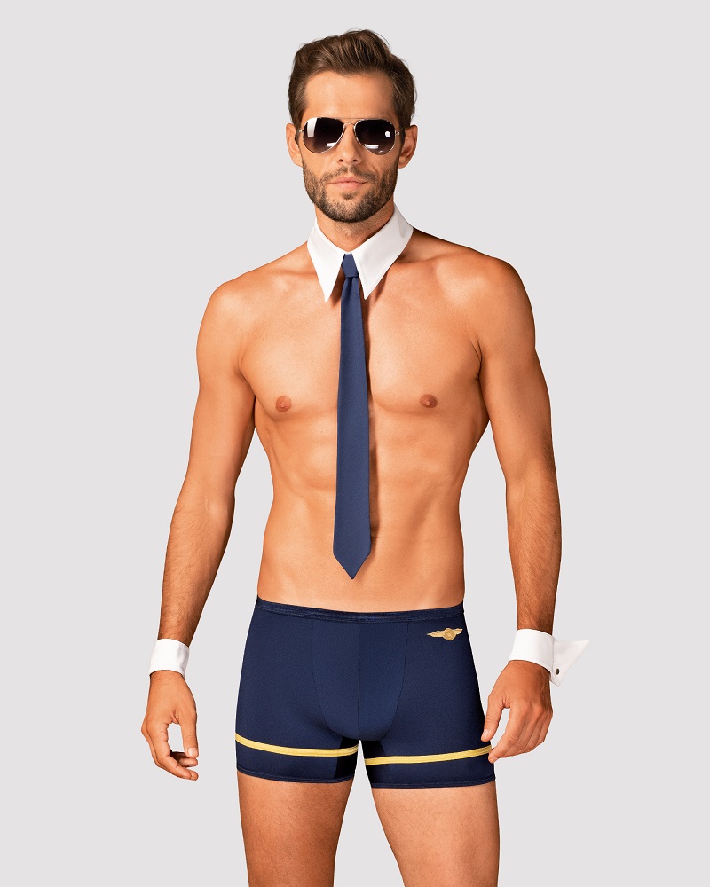 Awesome evening in the bedroom? Oh, it is going down! This i... Obsessive - Pilotman Set - Blue - L/XL photo-3