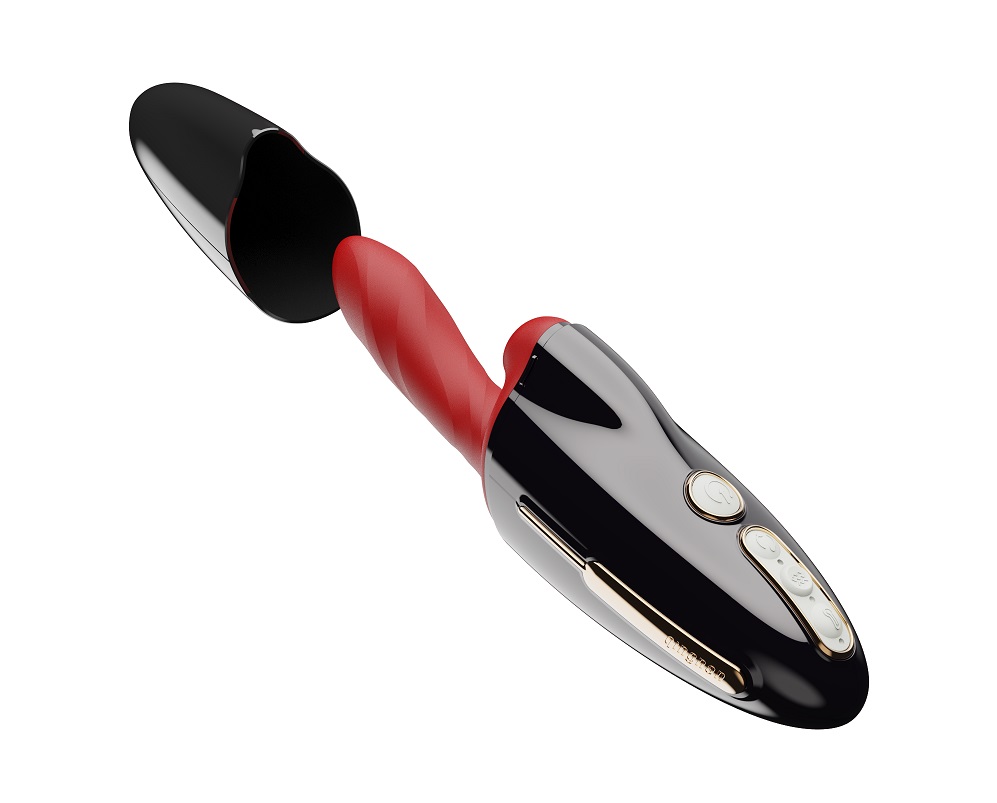 Handheld vibrating and rotating thruster with heating functi... Qingnan - Rotating Thruster Machine #9 - Black photo-8