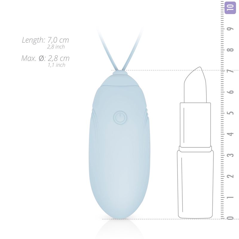 Luv Egg is a cheerful and accessible brand for women or coup... Luv Egg - Vibro Egg w Remote Control - Blue photo-9