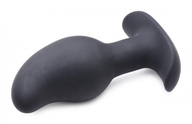This Volt Drop is ergonomically shaped for a satisfying back... Zeus Electrosex - 8X Volt Drop E-Stim Prostate Massager - Black photo-3