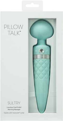 Pillow Talk - Sultry Rotating Wand - Teal photo