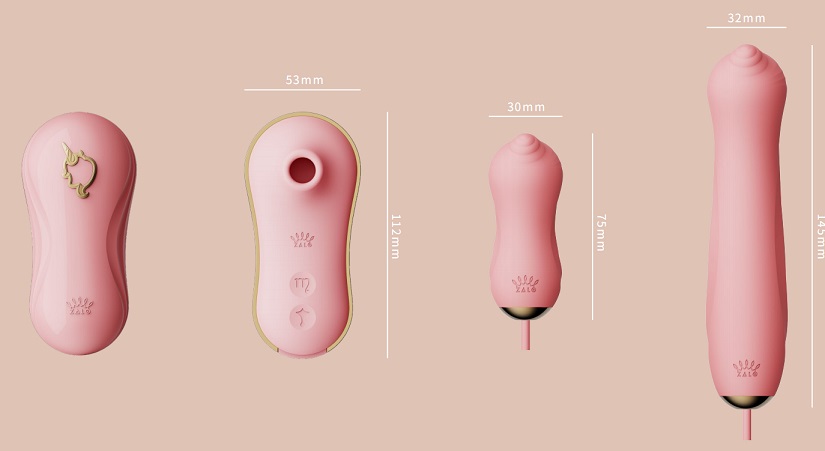 Inspired by unicorns in mythology, they symbolize purity, no... Zalo - Unicorn APP Massager Set - Strawberry Pink photo-20
