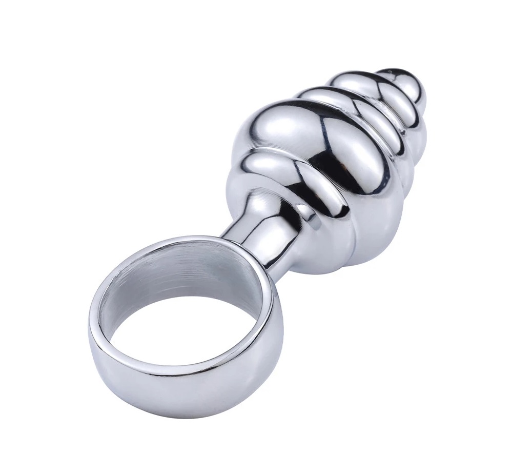 Tiny spiral metal anal plug with ring
Material: Aluminium a... MT - Tiny Spiral Butt Plug w Ring - Silver photo-3