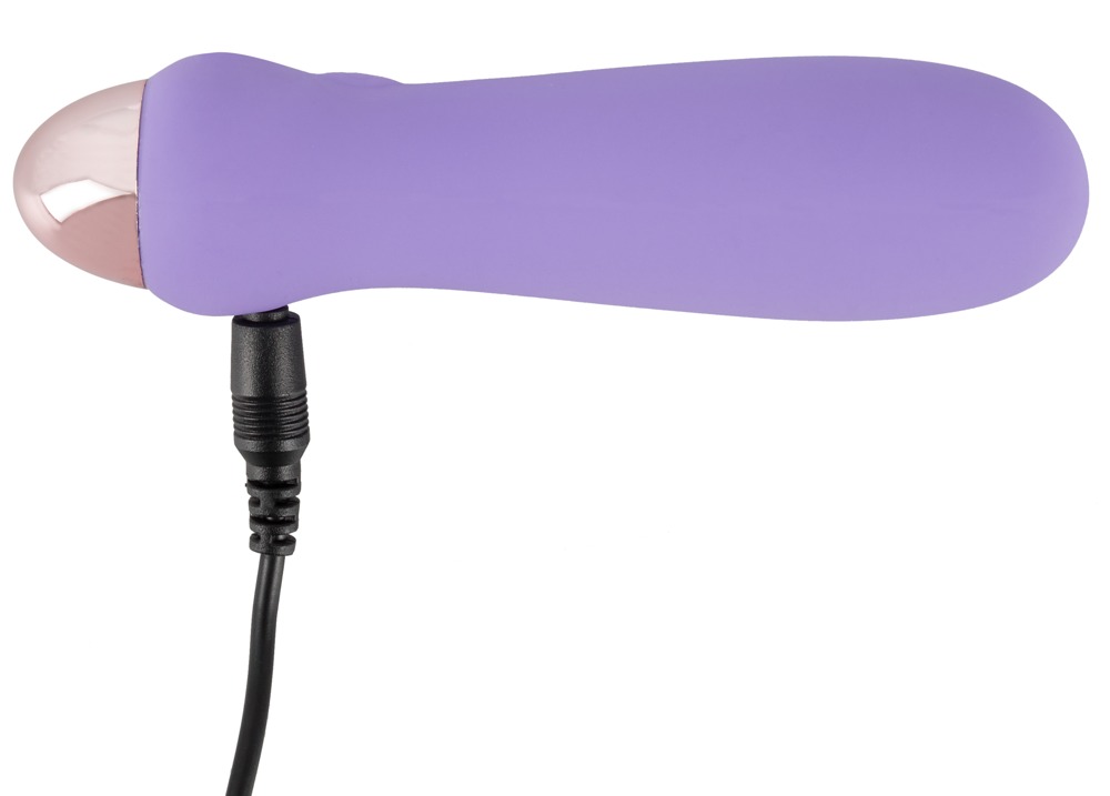 Purple mini vibrator with a concave bulge at the end of the ... Cuties - Bulge Mini Vibrator - Purple photo-3