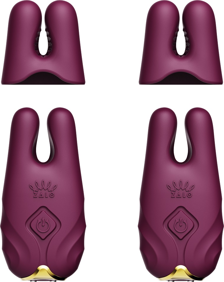 NAVE is elevating nipple play to legendary new heights with ... Zalo - Nave APP Vibro Nipple Clamps - Velvet Purple photo-3