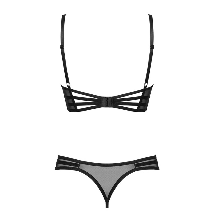 Do you like to be in the centre of attention? You won’t be a... Obsessive - Roxelia Crotchless 2pcs Set - Black - M/L photo-6