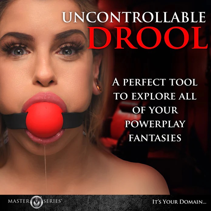 For those who like to bite down on something while gagged, t... Master Series - Gag Order Extreme Ball - Red photo-5