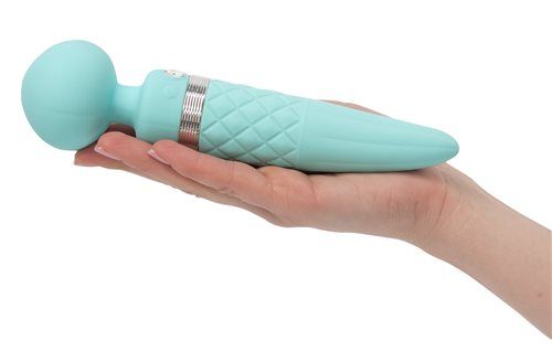 Pillow Talk - Sultry Rotating Wand - Teal photo