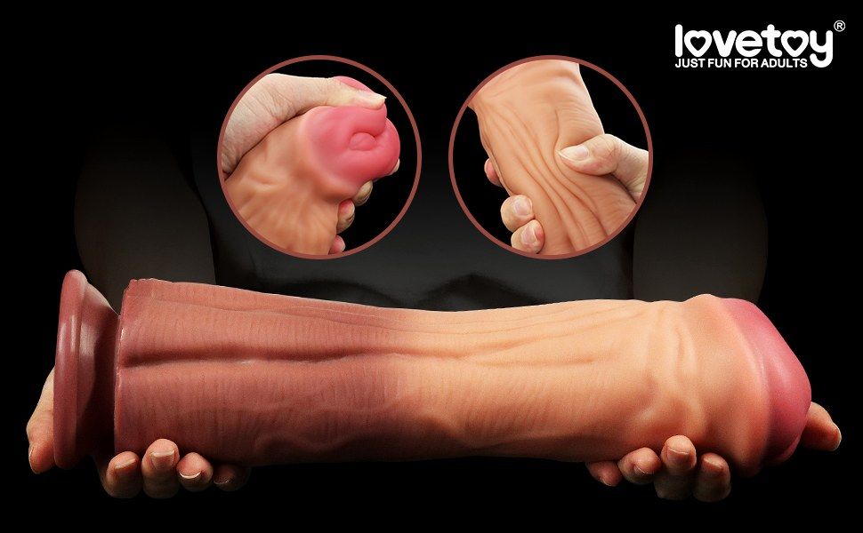 Built to deliver the most lifelike satisfaction, Love Toy Ki... Lovetoy - 12'' Dual Layered King Sized Cock photo-16