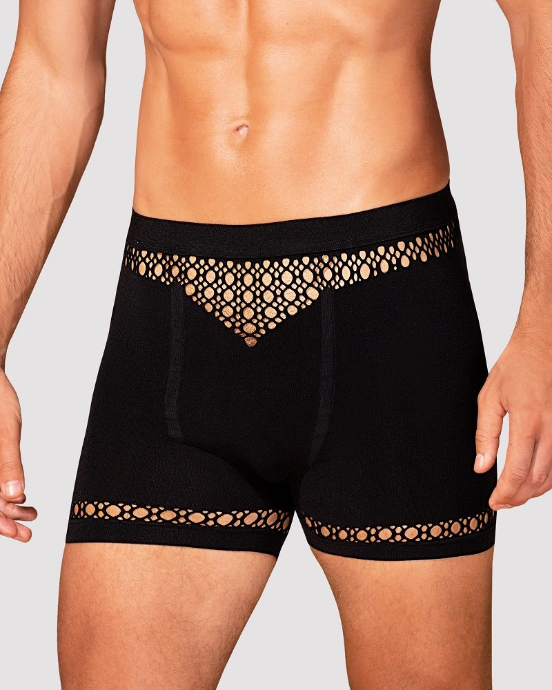 The sexy, intriguing and incredibly tempting M102 boxer shor... Obsessive - M102 Boxers - Black - S/M/L photo-3