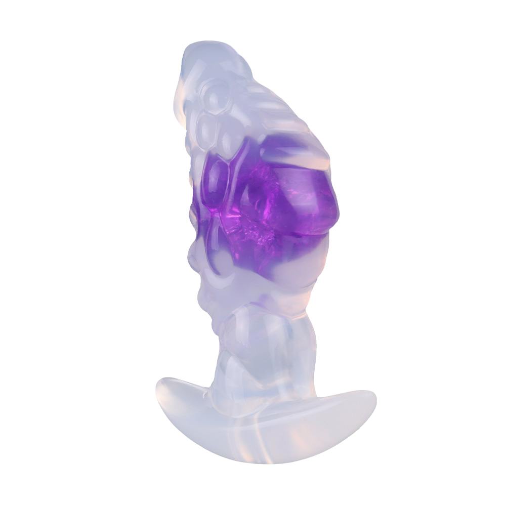 Material: liquid silicone
Intotal L: 11.5cm
Head diameter:... FAAK - Nocturne Wave Anal Plug - Purple photo-5