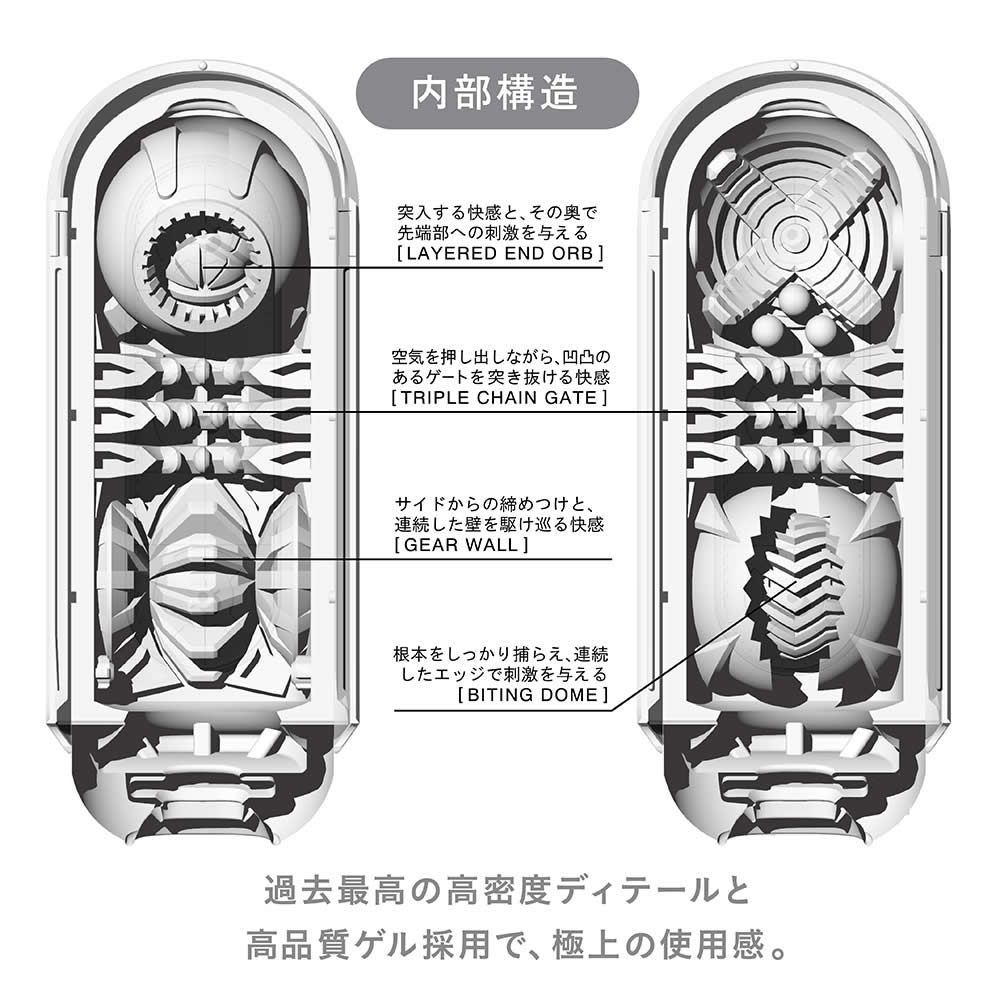 運用TENGA最優質的物料和最新科技,FLIP ZERO誕生!
最新科技帶來極度快感。
入口構造無縫... Tenga - Flip Zero 飛機杯 - 白色 照片-8