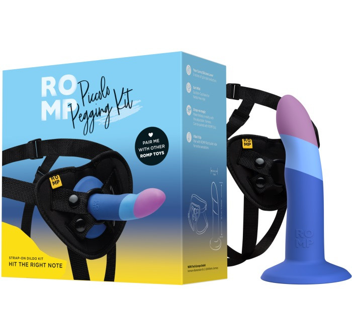 ROMP Piccolo Pegging Kit includes a non-realistic silicone d... Romp - Piccolo Pegging Kit - Black photo-7